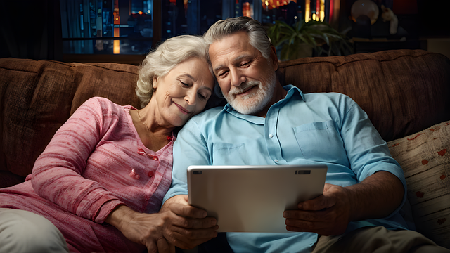 Couple reviewing their financial plan on a tablet